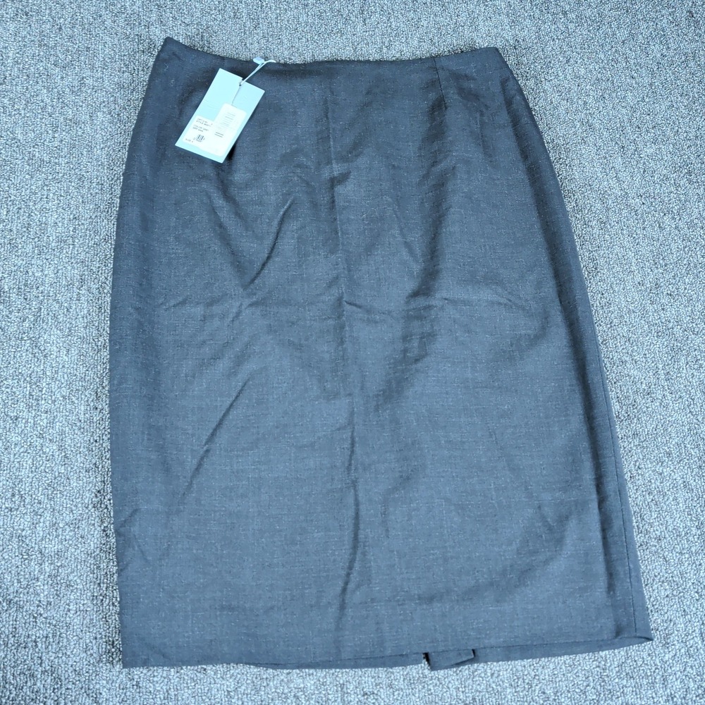 Antonio Melani Pencil Skirt Size 4 Women Grey Wool Blend Professional Office NWT